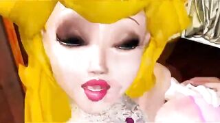 Princess Peach futanari fast titjob (Nintendo)