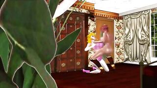 Princess Peach futanari fast titjob (Nintendo)