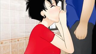 Videl and Gohan in the restroom