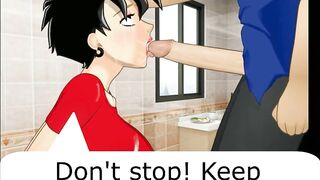 Videl and Gohan in the restroom