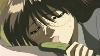 Hentai anal masturbation with cucumber