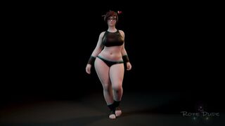 Mei sexy walk 3d animated clothed version