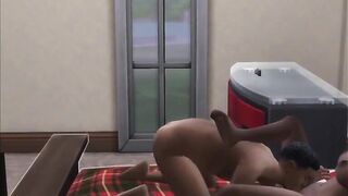 SIMS 4 - EBONY BBW GETS PUSSY ATE AND FUCKED SENSUALLY