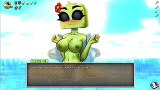 MINECRAFT PORN Hornycraft Creeper Boobs Job IN the Beach GAME GALLERY