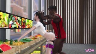 [TRAILER] Bride enjoying the last days before getting married. Sex in the supermarket - Interracial cheating