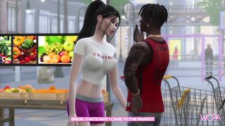 [TRAILER] Bride enjoying the last days before getting married. Sex in the supermarket - Interracial cheating