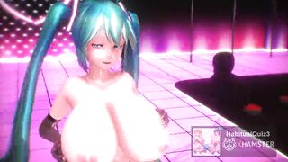 mmd r18 Miku Dance before and after kneeling 3d hentai sex