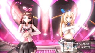 mmd r18 Kizuna AI & Mirai Akari Conqueror and Sex Party 3d hentai