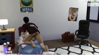 The Sims Ep.1 Step sister fucks little nerd step brother and gets pregnant