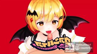 MMD r18 Vampire Vtuber 3d hentai she suck cum not red fluid 3d hentai