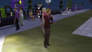 Porn at the disco on the bench. Threesome gangbang | Porno Game 3d, cartoon porn games