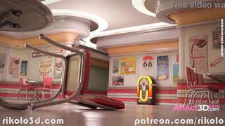 Diner for Three - 3D Futanari Animation by Rikolo