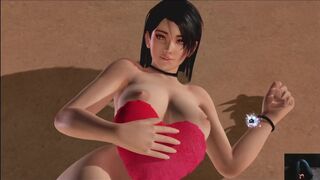 Dead or Alive Xtreme Venus Vacation Momiji Valentine's Day Heart Cushion Pose Nude Mod Fanservice Ap