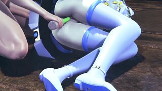 Robot Girl Takes Anal Beads in her Ass | 3D Hentai