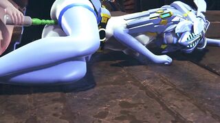 Robot Girl Takes Anal Beads in her Ass | 3D Hentai