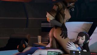 Overwatch Tracer Big Big Penis Sucking Widowmaker Drinking Milk