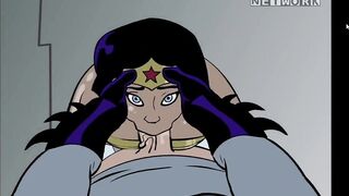 Batman Pounding Wonder Woman's Both Holes and Cum on her face cartoon Porn