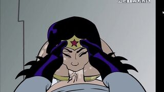 Batman Pounding Wonder Woman's Both Holes and Cum on her face cartoon Porn