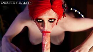 Triss Merigold The best Blowjob from The Hottest Sorceress (The Witcher XXX) (3D HENTAI PORN, Blowjob) by Desire Reality