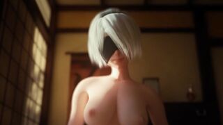 NieR:Automata 3D porn: 2B Riding Cowgirl