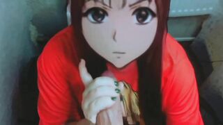 Snapchat blowjob anime girl sucking her boyfriend's big cock.