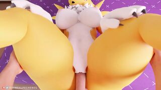 Sexy furry maiden Renamon fucked POV