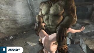 Tina Armstrong Fucked Ogre Huge Cock Until Cum