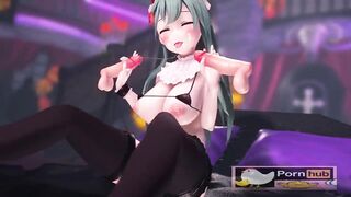 mmd r18 Halloween Suzuya Cat suit latex 3d hentai sexy