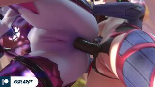 Widowmaker Anal Fucked D.Va Huge Cock Until Cum