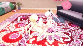 Lumine and Ayaka lesbian Sex