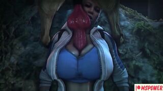 Cassie Cage Monster Dog Titjob