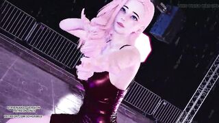 MMD Solar - Spit it out Ahri Evelyn Seraphine Sexy Kpop Dance 4K