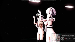 mmd r18 Rias and Enterprise big tis erotic love BDSM play 3d hentai AI bot