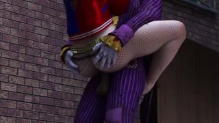 The Joker Fucks Harley Quinn in dirty Alley way