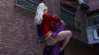 The Joker Fucks Harley Quinn in dirty Alley way