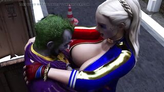 The Joker Fucks Harley Quinn in dirty Alley way