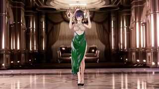 Honkai Impact Mei Raiden Sex and Dance Dark Green Apron Color Edit Smixix