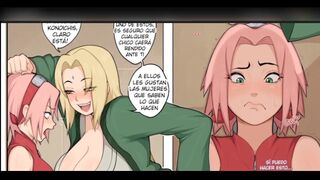 Adult Naruto Cartoon Parody - Tsunade and Sakura Futanari Porn Comic