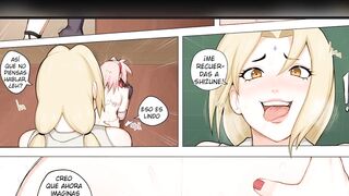 Adult Naruto Cartoon Parody - Tsunade and Sakura Futanari Porn Comic