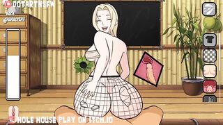 Tsunade Riding Reverse Cowgirl X Ray Creampie Fishnets Big Boobs - Hole House