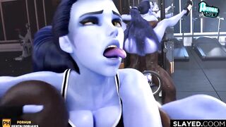 WIDOWMAKER gym hard sex overwatch hentai en español