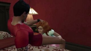 Nina Caliente sucks and fucks Don Lothario in the sims 4