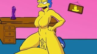 MARGE SIMPSON FUCKS HER SON WHILE HOMER IS WORKING