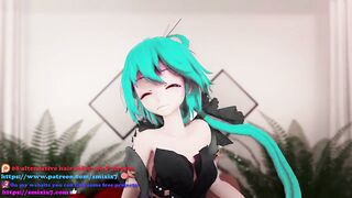 Luo Tianyi Vocaloid Hentai Dance and Sex MMD 3D Black Hair Color Edit Smixix