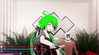 Luo Tianyi Vocaloid Hentai Dance and Sex MMD 3D Black Hair Color Edit Smixix