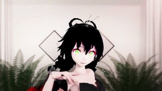 Luo Tianyi Vocaloid Hentai Dance and Sex MMD 3D Black Hair Color Edit Smixix