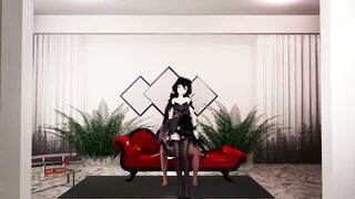 Luo Tianyi Vocaloid Hentai Dance and Sex MMD 3D Black Hair Color Edit Smixix