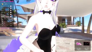 Bunny girl seduce you on the beach