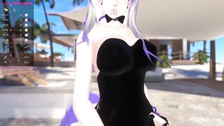 Bunny girl seduce you on the beach