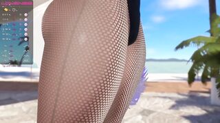 Bunny girl seduce you on the beach